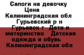 Сапоги на девочку › Цена ­ 200 - Калининградская обл., Гурьевский р-н, Гурьевск г. Дети и материнство » Детская одежда и обувь   . Калининградская обл.